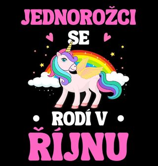 Obrázek 2 produktu Dětské tričko Jednorožci se Rodí v Říjnu