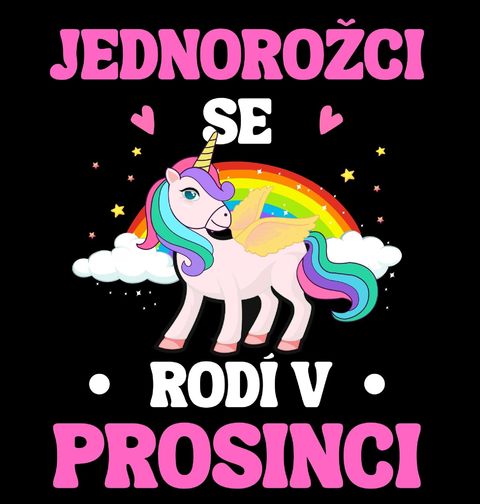Obrázek produktu Dětské tričko Jednorožci se Rodí v Prosinci