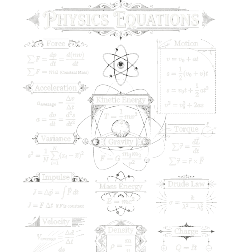 Obrázek produktu Dětské tričko Fyzikální Rovnice Physics Equations