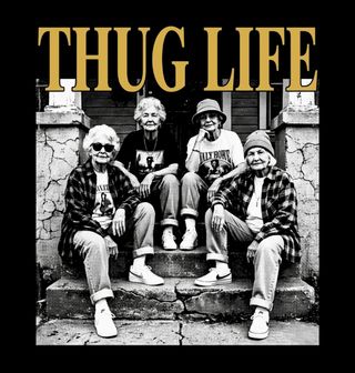 Obrázek 2 produktu Dámské tričko Gangsta Babičky z Ulice Thug Life