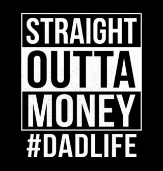 Obrázek 2 produktu Pánská mikina Straight Outta Money Bez Peněz #DadLife