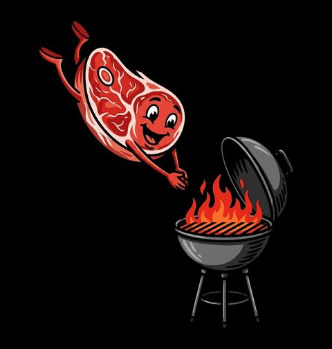 Obrázek produktu Dámské tričko Veselý Steak na Grilu