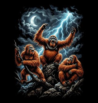 Obrázek 2 produktu Dámské tričko Orangutani v Bouři