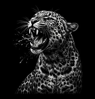 Obrázek 2 produktu Pánské tričko Řvoucí Leopard