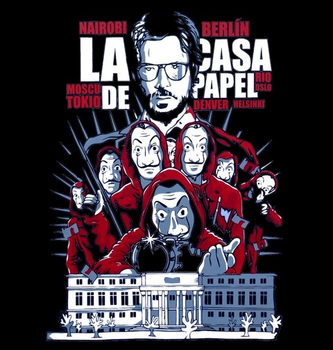 Obrázek produktu Pánské tričko La Casa De Papel Papírový Dům