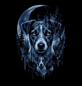 Obrázek 1 produktu Pánská mikina Jack Russell Teriér pod Temným Měsícem