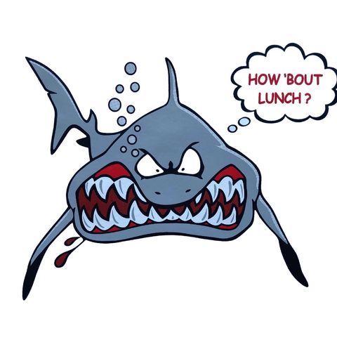 Obrázek produktu Dámské tričko Hladový Žralok Co takhle oběd?