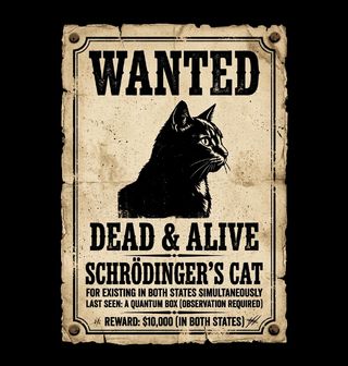 Obrázek 2 produktu Dámské tričko Hledaná Schrödingerova Kočka WANTED