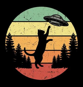 Obrázek 2 produktu Dětské tričko Retro Kočka a UFO