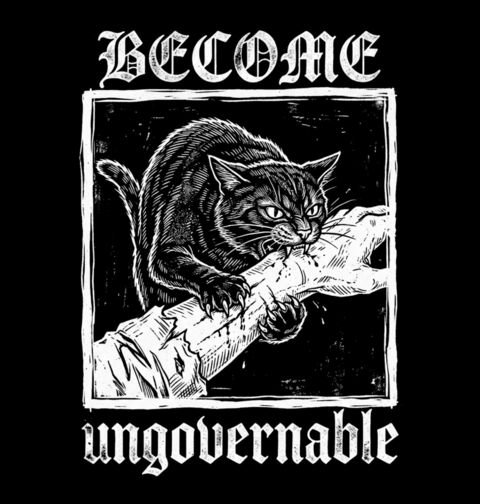 Obrázek produktu Pánská mikina Agresivní Kočka Become Ungovernable