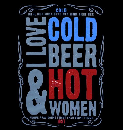 Obrázek produktu Pánské tričko Miluju Vychlazené Pivo a Sexy Ženy I Love Cold Beers And Hot Women