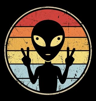 Obrázek 2 produktu Dětské tričko Retro Mimozemšťan Peace