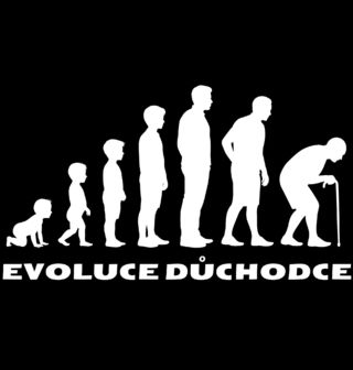 Obrázek 2 produktu Pánské tričko Evoluce Důchodce