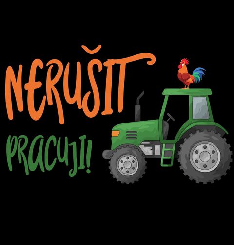 Obrázek produktu Dětské tričko Kohout Traktorista Nerušit Pracuji!