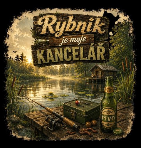 Obrázek produktu Dámské tričko Rybník Je Moje Kancelář