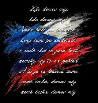 Obrázek 2 produktu Pánské tričko Česká Hymna Kde Domov Můj