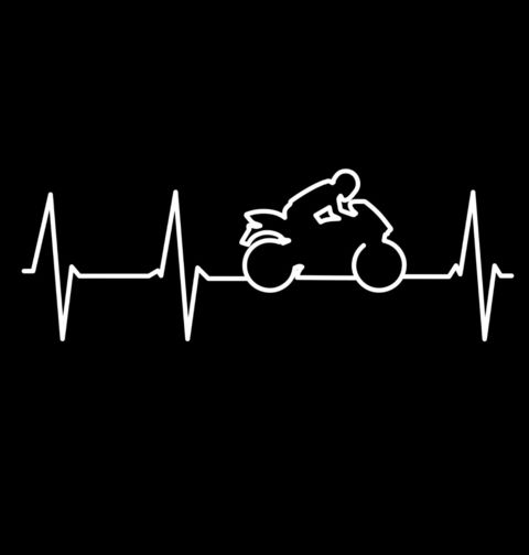 Obrázek produktu Pánské tričko Kardiogram a silniční motorka