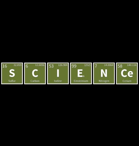 Obrázek produktu Dámské tričko Chemické prvky Věda Science