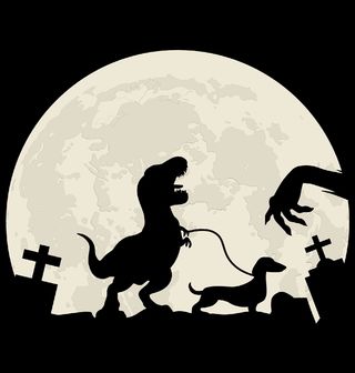 Obrázek 2 produktu Dětské tričko Zombie T-Rex a Jezevčík