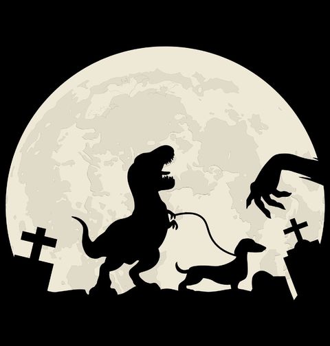 Obrázek produktu Dětské tričko Zombie T-Rex a Jezevčík