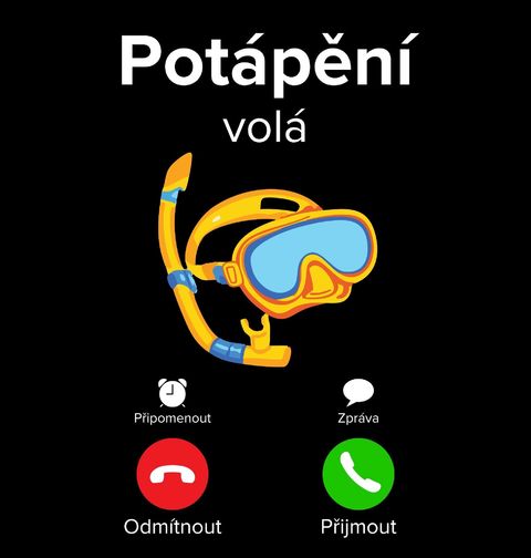 Obrázek produktu Pánské tričko Potápění volá Phone Call