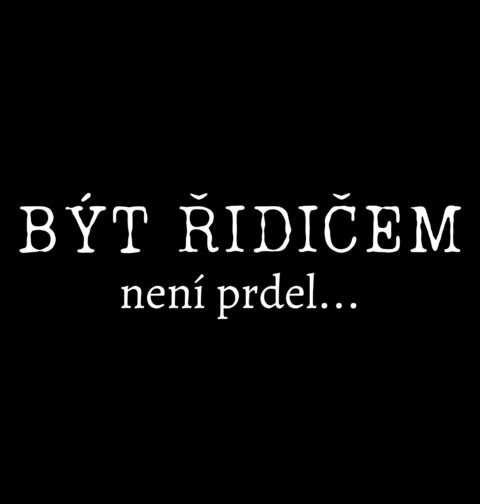 Obrázek produktu Pánské tričko Být řidičem není prdel