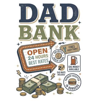 Obrázek 2 produktu Pánské tričko Tátova Banka Dad Bank Unlimited Snack Loans