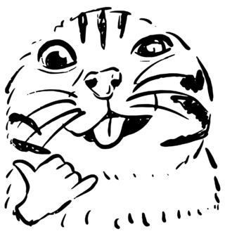 Obrázek 2 produktu Pánské tričko Meme Kočka s Vyplazeným Jazykem