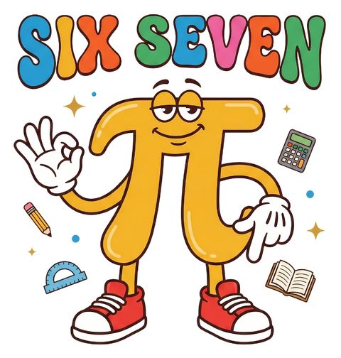 Obrázek produktu Pánské tričko Žluté Číslo Pí π Six Seven 67