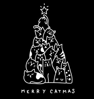 Obrázek 2 produktu Dětské tričko Kočičí Vánoce (Velikost: 5-6 (106/116cm))