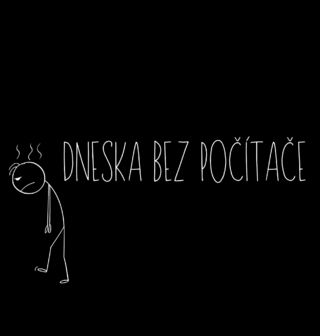 Obrázek 2 produktu Dámské tričko Dneska bez Počítače Stickman