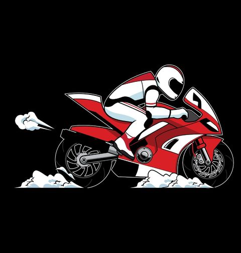 Obrázek produktu Dětské tričko Červená Sportovní Motorka