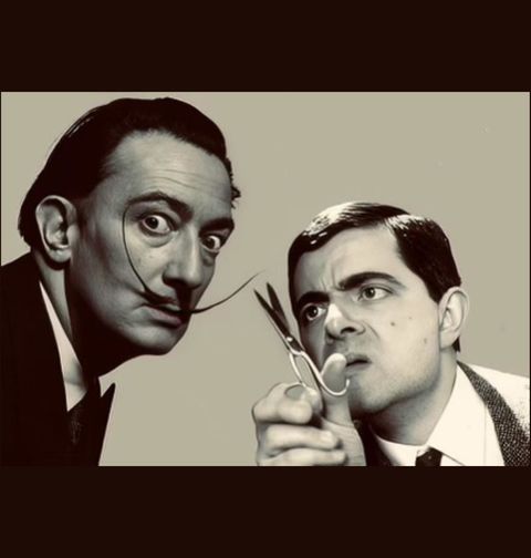 Obrázek produktu Pánské tričko Salvador Dalí a kadeřník Mr. Bean