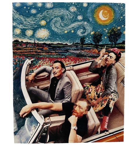 Obrázek produktu Pánské tričko Umělecká jízda Vincent van Gogh, Salvador Dalí a Frida Kahlo