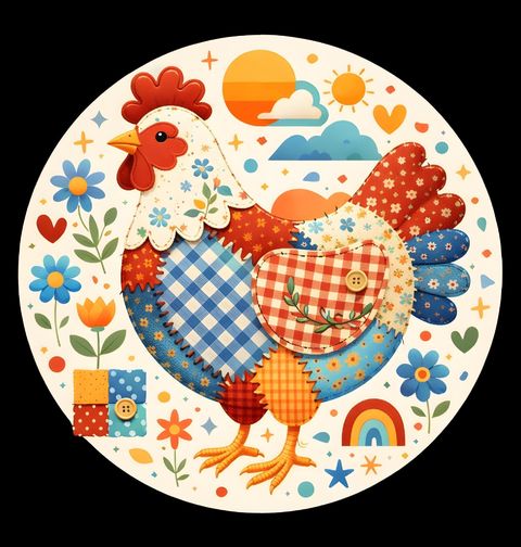 Obrázek produktu Pánské tričko Folklórní Vyšívaná Slepice