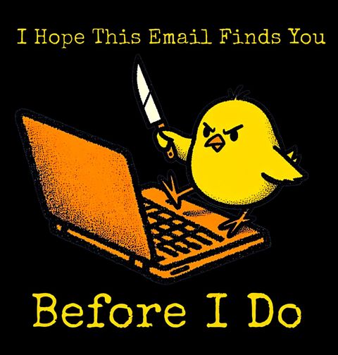 Obrázek produktu Dětské tričko Naštvané Kuře I Hope This Email Finds You Before I Do