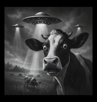Obrázek 2 produktu Dámské tričko Kráva a Mimozemské UFO