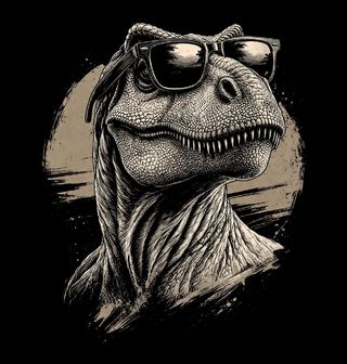 Obrázek 2 produktu Dětské tričko Tyranosaurus s Cool Brýlemi
