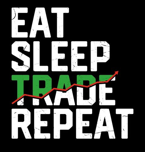 Obrázek produktu Dámské tričko Jez Spi Opakuj Investuj Eat Sleep Trade Repeat