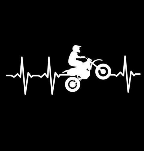 Obrázek produktu Pánské tričko Kardiogram a terénní motorka