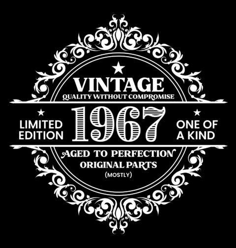 Obrázek produktu Dámské tričko Vintage 1967 Kvalita bez kompromisů