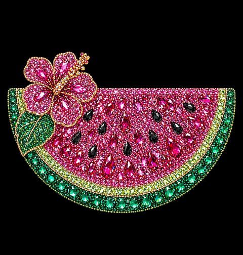 Obrázek produktu Pánské tričko Třpytivý Meloun s Květem Ibišku Rhinestone