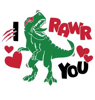 Obrázek 2 produktu Dámské tričko I Rawr You Mám tě rád