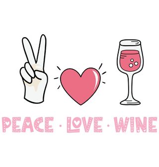 Obrázek 1 produktu Dámské tričko Mír Láska Víno Peace Love Wine