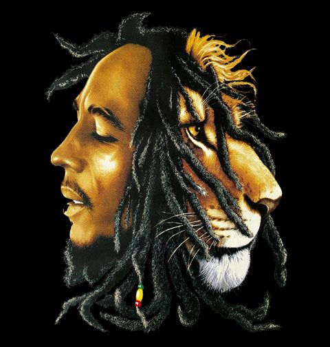 Obrázek produktu Dámské tričko Bob Marley a Lev