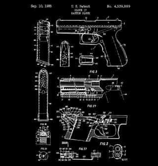 Obrázek 2 produktu Pánské tričko Zbraň Glock 17 Patent Gaston Glocka (Velikost: 5XL)