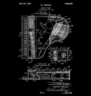 Obrázek 2 produktu Dámské tričko Grand Piano Patent W. Weisera