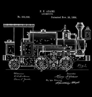Obrázek 2 produktu Dětské tričko Patent Lokomotivy H. K. Adamse (Velikost: 3-4 (96/104cm))