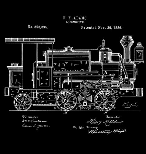 Obrázek produktu Pánské tričko Patent Lokomotivy H. K. Adamse