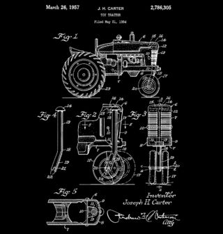 Obrázek 2 produktu Pánské tričko Patent traktoru J. H. Cartera